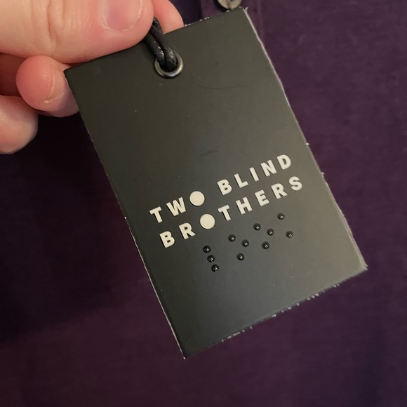 NWT Men’s soft purple long sleeve shirt tee Two Blind Brothers size XL comfy - Picture 4 of 13